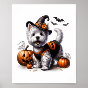 Cute Halloween Westie Tee West Highland Terrier Do Poster