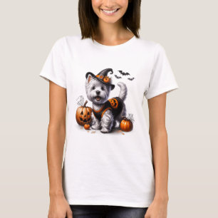Cute Halloween Westie Tee West Terrier Dog Design