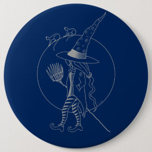 Cute Halloween Witch 6 Cm Round Badge