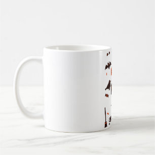 Cute Halloween Witch and Candy Pattern Coffee Mug