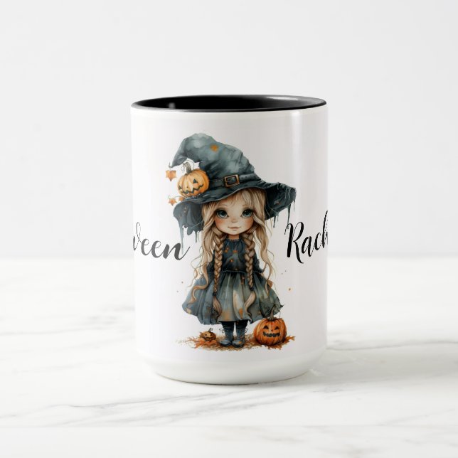 Cute Halloween Witch Child Mug (Center)
