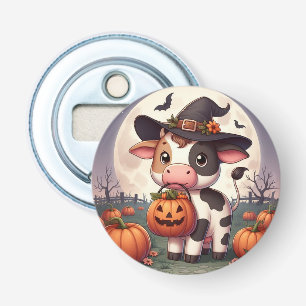 Cute Halloween witch cow Bottle Opener