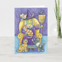 Cute Halloween Witch, Crazy Cat Lady