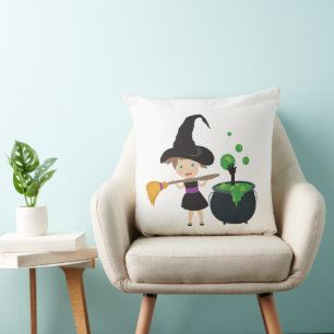 Cute Halloween Witch Cushion