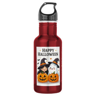 Cute Halloween Witch & Ghost Mug Desig 532 Ml Water Bottle