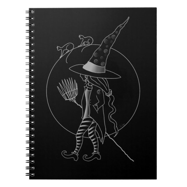 Cute Halloween Witch Notebook (Front)