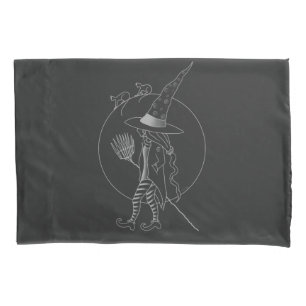 Cute Halloween Witch Pillowcase