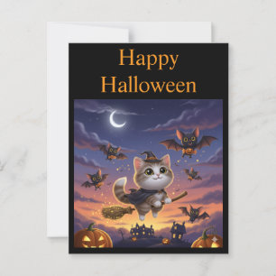 Cute Halloween Witch Postcard