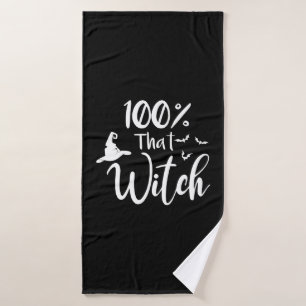 Cute Halloween Witch Shirts For Women 100 That Wit Bath Towel