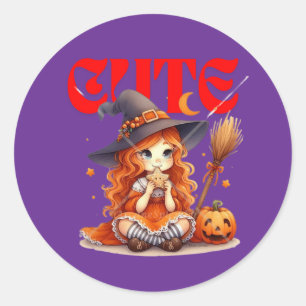 Cute Halloween Witch Sticker