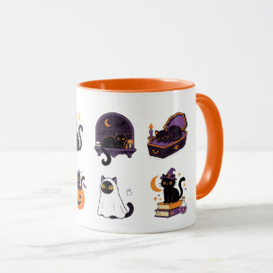 Cute Halloween Witchy Black Cat Mug