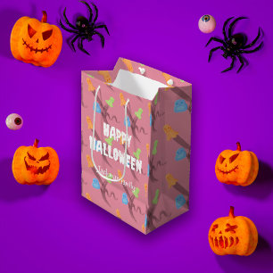 Cute Halloween with ghosts, custom Medium Gift Bag