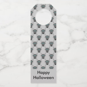 Cute Halloween Wolf Custom Bottle Tag