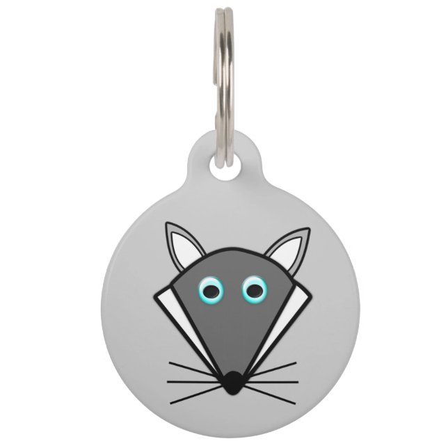 Cute Halloween Wolf Custom Dog Tag (Front)
