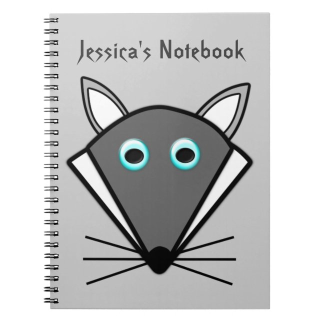 Cute Halloween Wolf Customisable Notebook (Front)