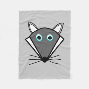 Cute Halloween Wolf Fleece Blanket