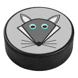 Cute Halloween Wolf Hockey Puck
