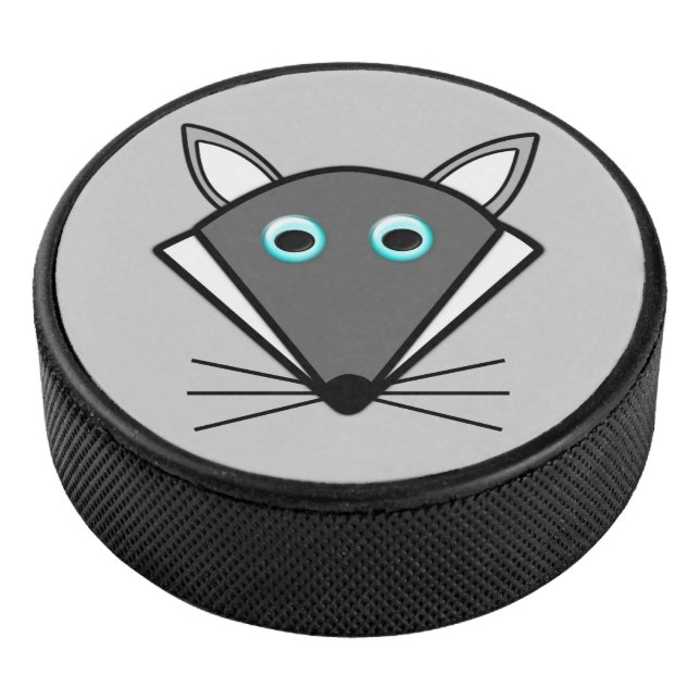 Cute Halloween Wolf Hockey Puck (3/4)