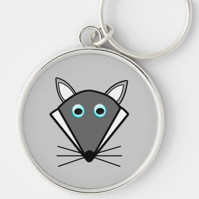 Cute Halloween Wolf Keychain (Front)