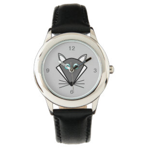 Cute Halloween Wolf Kids Watch with Numbers