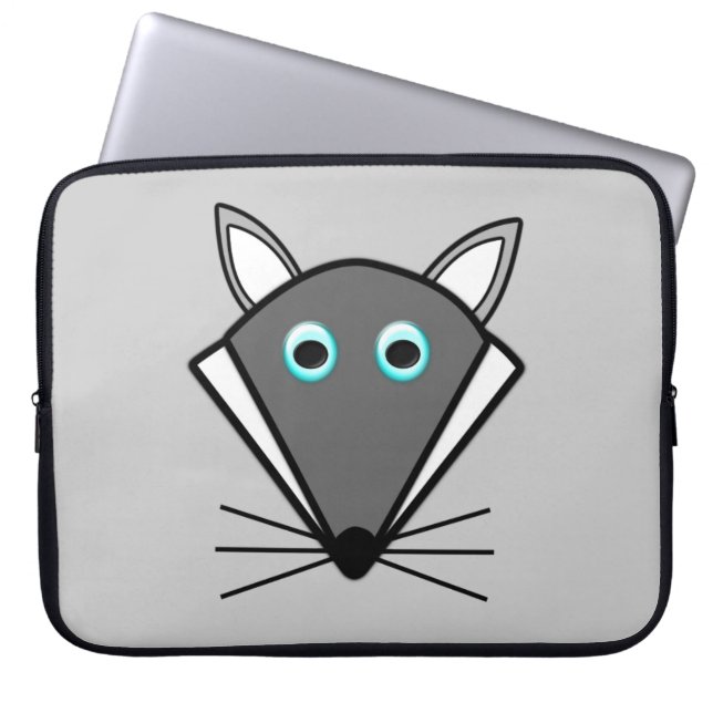Cute Halloween Wolf Laptop Sleeve (Front)