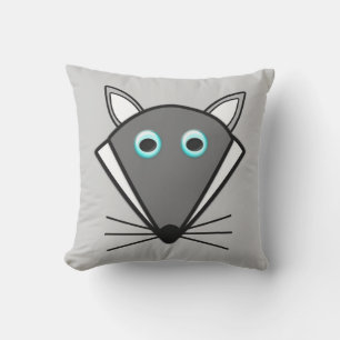 Cute Halloween Wolf Outdoor Pillow