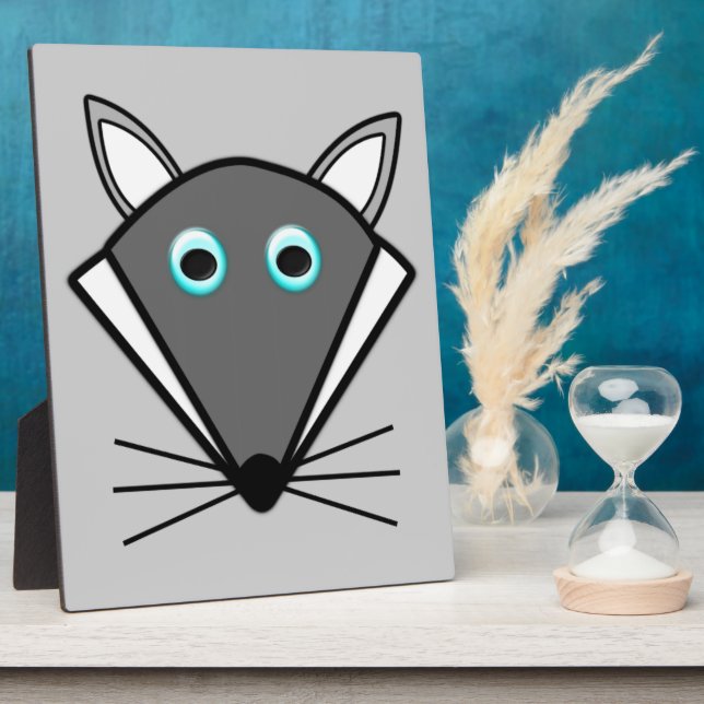 Cute Halloween Wolf Plaque (Side)