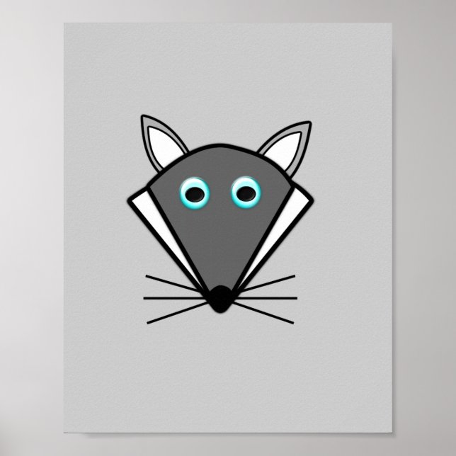 Cute Halloween Wolf Poster (Front)