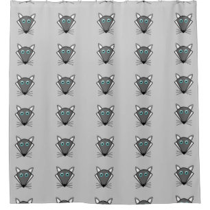 Cute Halloween Wolf Shower Curtain