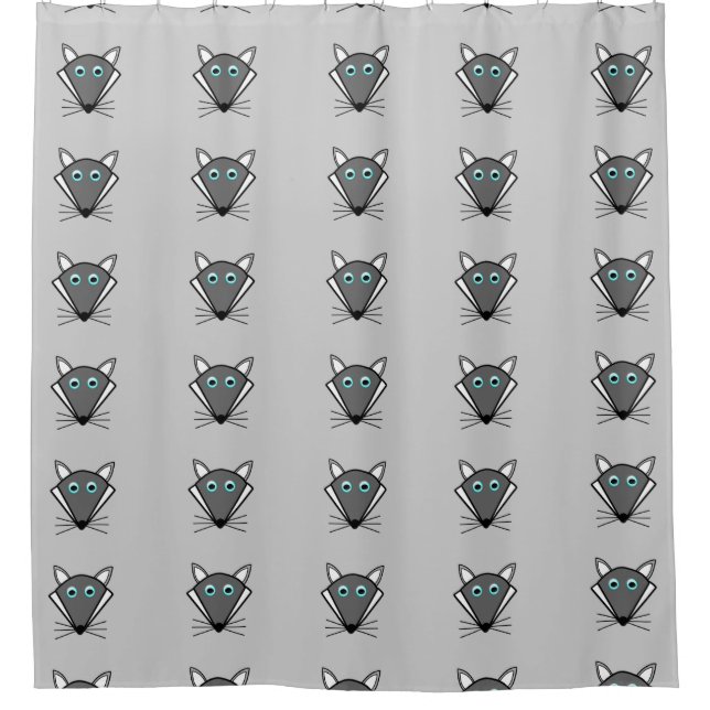 Cute Halloween Wolf Shower Curtain (Front)