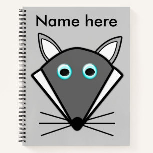 Cute Halloween Wolf Spiral Notebook