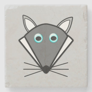 Cute Halloween Wolf Stone Coaster