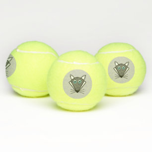 Cute Halloween Wolf Tennis Balls
