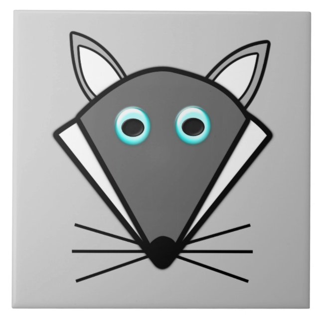 Cute Halloween Wolf Tile (Front)