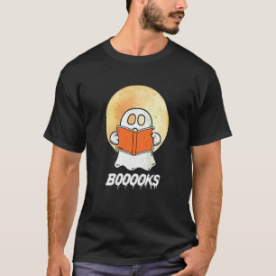 Cute Halloweeny Halloween Ghost Boooks Book  Booki T-Shirt