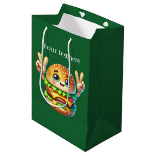 Cute hamburger lovers party medium gift bag