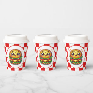 Cute Hamburger lovers party Paper Cups