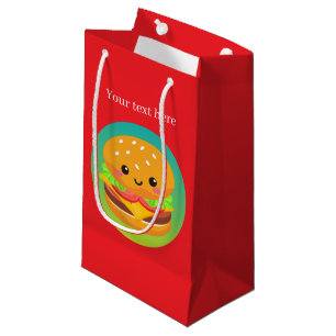 Cute hamburger party customisable  small gift bag