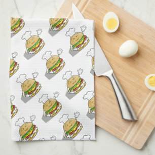 Cute Hamburger Tea Towel