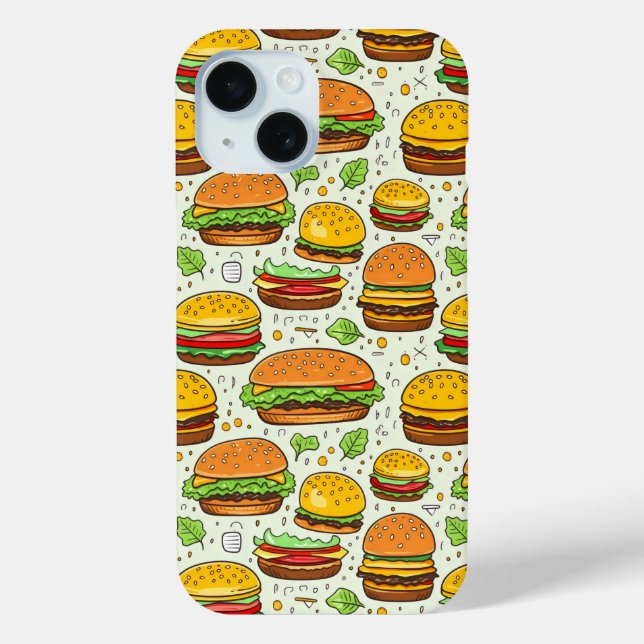 Cute Hamburgers Pattern Case-Mate iPhone Case (Back)