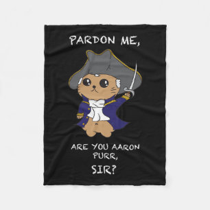 Cute Hamilton Cat Fleece Blanket