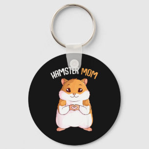Cute hamster & pet women's hamster mum hammyCu Key Ring