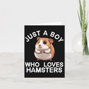 Cute Hamster Art For Boys Men Kids Rodent Hamster  Card