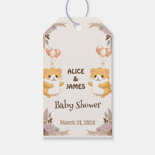 Cute Hamster Baby Shower Gift Tags