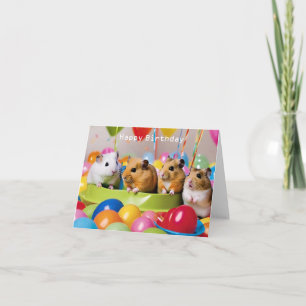 Cute Hamster Birthday Card