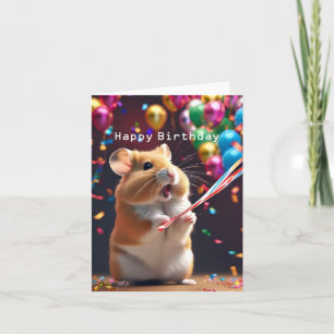 Cute Hamster Birthday Card