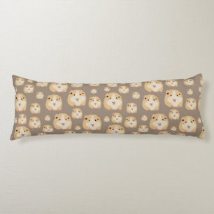 Cute Hamster Brown Pattern Body Cushion