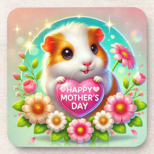 Cute Hamster Celebrating Mother’s day Coaster