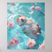 Cute Hamster Chill in Water