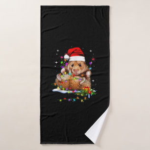 Cute Hamster Christmas Day Bath Towel